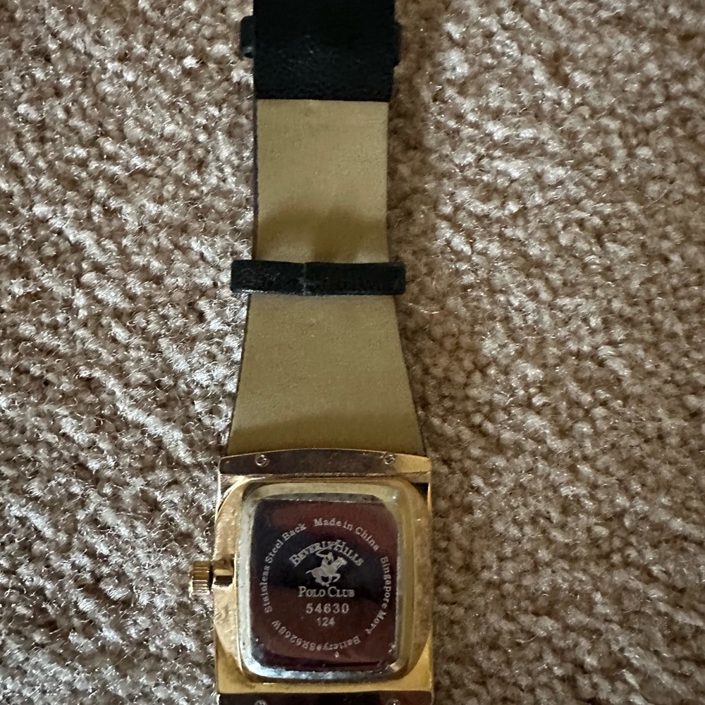 Beverly Hills Polo Club Black Watch with Gold Trim - Picture 8 of 10